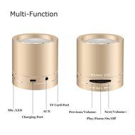 Rose Gold Bluetooth Speaker By BOOMER VIVI Portable Mini Bluetooth Speaker Wireless Loud Speaker With Clear Sound... N27