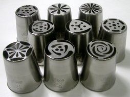 Ateco Tulip Tube Set - &quot;Russian&quot; - 9 pcs