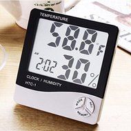 HPYP Indoor Digital Humidity Meter Hygrometer Monitor Thermometer Large LCD Digital Display and Alarm Clock N3
