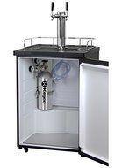 Kegco Homebrew Kegerator Triple Faucet Ball Lock Keg Dispenser Black N3