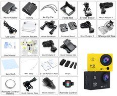 Q3 Wi-Fi Sports Action Camera - 1080P, 30M Waterproof, 170 Degree Lens, 2 Inch Screen, Remote Control, Accessories...
