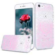 iPhone 7 Case, PHEZEN Henna Mandala Floral Design [Scratch Resistant] Clear TPU Bumper Case Soft Rubber Gel Silicone... N27