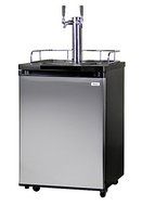 Kegco Homebrew Kegerator Triple Faucet Ball Lock Keg Dispenser Black N5