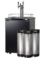 Kegco Homebrew Kegerator Triple Faucet Ball Lock Keg Dispenser Black N6