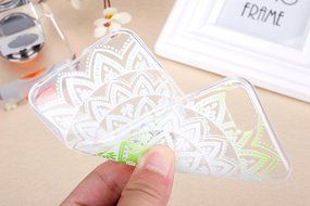 iPhone 7 Case, PHEZEN Henna Mandala Floral Design [Scratch Resistant] Clear TPU Bumper Case Soft Rubber Gel Silicone... N30