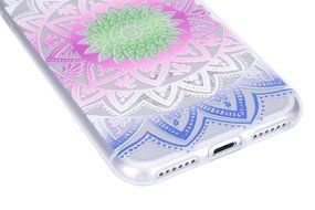 iPhone 7 Case, PHEZEN Henna Mandala Floral Design [Scratch Resistant] Clear TPU Bumper Case Soft Rubber Gel Silicone... N33