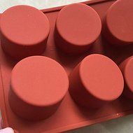 Y&amp;XL&amp;H 8 Cavity Silicone Round Cylinder Soap Diy Mold Cupcake Moulds(Random Color)