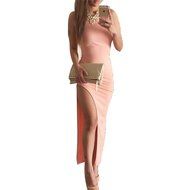 Yaheeda Women&#039;s Cross Halter Long Dress Asymmetrical Barelegged Sleeveless Irregular Package Hip N3