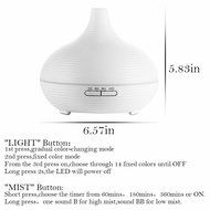 Putars 300ML Whisper Quiet Cool Mist Humidifier Ultrasonic Aroma Essential Oil Diffuser with Auto Shut-off for... N5