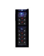Vinotemp 21-Bottle Dual-Zone Touch Screen Wine Cooler, Black