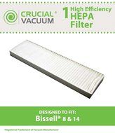 Bissell Style 8 &amp; 14 Lift-Off Bagless HEPA Filter; Compare to Bissell Part# 3091; Designed &amp; Engineered by Crucial...