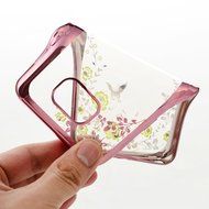 Note 5 Case,Samsung Galaxy Note 5 Case - Badalink Clear Soft TPU Case with Bling Shiny Diamonds Elegant Pink Flowers... N3
