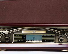 TechPlay TCP9560 BN High Power 20W Retro Wooden 3 Speed Bluetooth Turntable with CD Player, AM/FM Radio, USB... N4