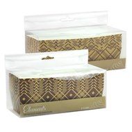 Hanna K. Signature 6 Count Elements Rectangle Baking Pans, 7&quot; x 2.5&quot; x 2&quot;, Brown Plaid