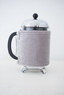 French Press Coffee Cover (12-cup, Grey Velvet) N3