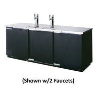 Beverage-Air DD78R-1-B 78" Black Remote Cooled Beverage Dispenser 4 Keg