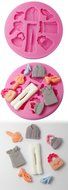 FOUR-C 3d Mold Lady Clothes Silicone Mould Color Pink