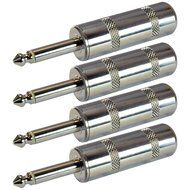 GLS Audio 1/4" Jumbo Plugs for Speaker Cables, Patch Cables, Snakes - TS Male Mono 1/4 Inch Phono 6.3mm Phone... N3