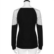 Women&#039;s Blouse,Laimeng Cotton Blend V Neck Long Sleeve V Neck Lace Blouse Tops (M, Beige) N2