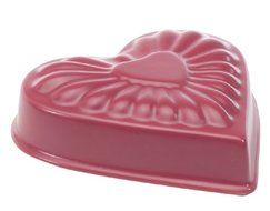 Chantal Ceramic 2-1/2-Cup Heart Mold, Red