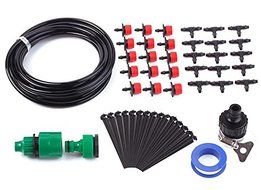 JIEPING Adjustable Widely Use Irrigation Kits Home Garden Watering System 15M &amp; 20Pcs Dripper N12
