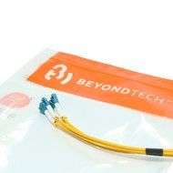 Beyondtech 1m (3.28ft) LC-LC 9/125 OS1 Duplex Singlemode PVC Fiber Optic Cable N2