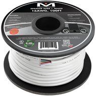 Mediabridge 14AWG 4-Conductor Speaker Wire (200 Feet, White) - 99.9% Oxygen Free Copper - UL Listed CL2 Rated... N6