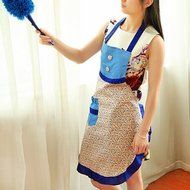 Spritech(TM) Lovely Long Sleeves Antifouling Cartoon Chef Apron for Home Restaurant and Hotel N11