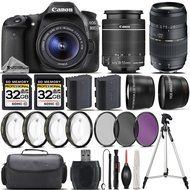 Canon EOS 80D DSLR Camera + Canon 18-55mm IS STM Lens + Tamron 70-300mm Macro Lens + 0.43X Wide Angle Lens + 2.2x...