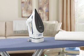 Rowenta DW2070 Effective Comfort 1600-Watt Steam Iron Stainless Steel Soleplate with Auto-Off, 300-Hole, Blue N8