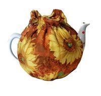 Teapot Cozy, tea warmer with Yellow Sunflowers for a 5-8 cup teapot #327 N2