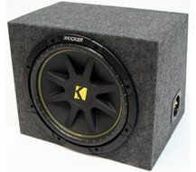 ASC Package Single 15&quot; Kicker Sub Box Sealed Rearfire 3/4&quot; MDF Subwoofer Enclosure C15 Comp 500 Watts Peak