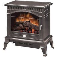 Gloss Pewter Electric Flame Traditional Stove