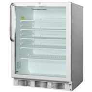 Summit SCR600LCSS 24&quot; Commercially Approved Compact Refrigerator with 5.5 cu. ft. Capacity Door Lock Interior...