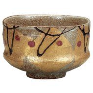 Japanese Matcha Bowl Gold Leaf Kutani Yaki(ware)