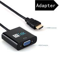 Vga Converter,fitTek &reg; Vga To Hdmi In Hdmi Adapter Hdmi cable HDMI TO VGA 1080P with Audio Port N4