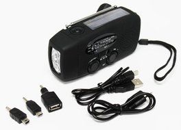 Metro Fulfillment House HY-088WB-Black Weather Radio-Compact Emergency Solar Hand Crank AM/FM/NOAA Weather Radio...
