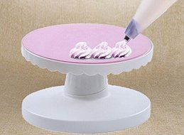 Cake Decorating Turntable Rotating Revolving Kitchen Display Inclinable Stand 24cm N3