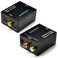 Swees Digital Coax and Optical Toslink to Analog RCA Audio Converter Adapter RCA L/R output with Optical Toslink...