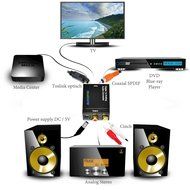 Swees Digital Coax and Optical Toslink to Analog RCA Audio Converter Adapter RCA L/R output with Optical Toslink... N4
