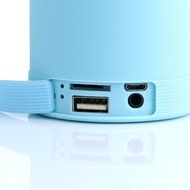 HY-BT813L Mini bluetooth speaker color LED light/TF card/Voice call/blurtooth speaker BLUE N2