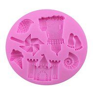 Y&amp;XL&amp;H Beach &amp; Castle Type Candy Fondant Cake Molds For The Kitchen Baking Molds 7.27.20.9cm