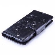 Galaxy Core Prime Case,ikasus Glitter Diamond Embossing Flowers Lily Butterfly PU Leather Flip Wallet Pouch Stand... N31