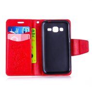 Galaxy Core Prime Case,ikasus Glitter Diamond Embossing Flowers Lily Butterfly PU Leather Flip Wallet Pouch Stand... N34