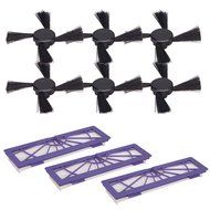 B-Life Neato Botvac Replacements Accessories High-Performance Filter x 3 &amp; Side Brush x 6 For Neato Botvac 70e...