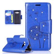 Galaxy Core Prime Case,ikasus Glitter Diamond Embossing Flowers Lily Butterfly PU Leather Flip Wallet Pouch Stand... N37