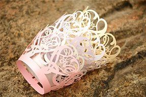 Joinwin Newly Design 48pcs Pink Laser Cut Cupcake Wrappers Wraps Wedding Supplies Accessories Laser Cut Cupcake...