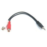 RiteAV - 3.5mm Male to RCA Stereo Female Adapter Cable (Y-Cable) - 6 inch N3