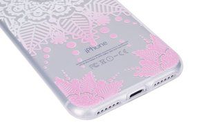 iPhone 7 Case, PHEZEN Henna Mandala Floral Design [Scratch Resistant] Clear TPU Bumper Case Soft Rubber Gel Silicone... N45