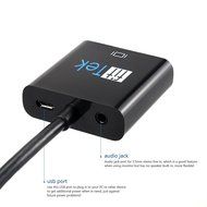 Vga Converter,fitTek &reg; Vga To Hdmi In Hdmi Adapter Hdmi cable HDMI TO VGA 1080P with Audio Port N5